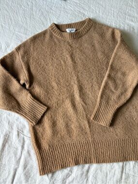 For The Republic Camel Crew Neck Sweater